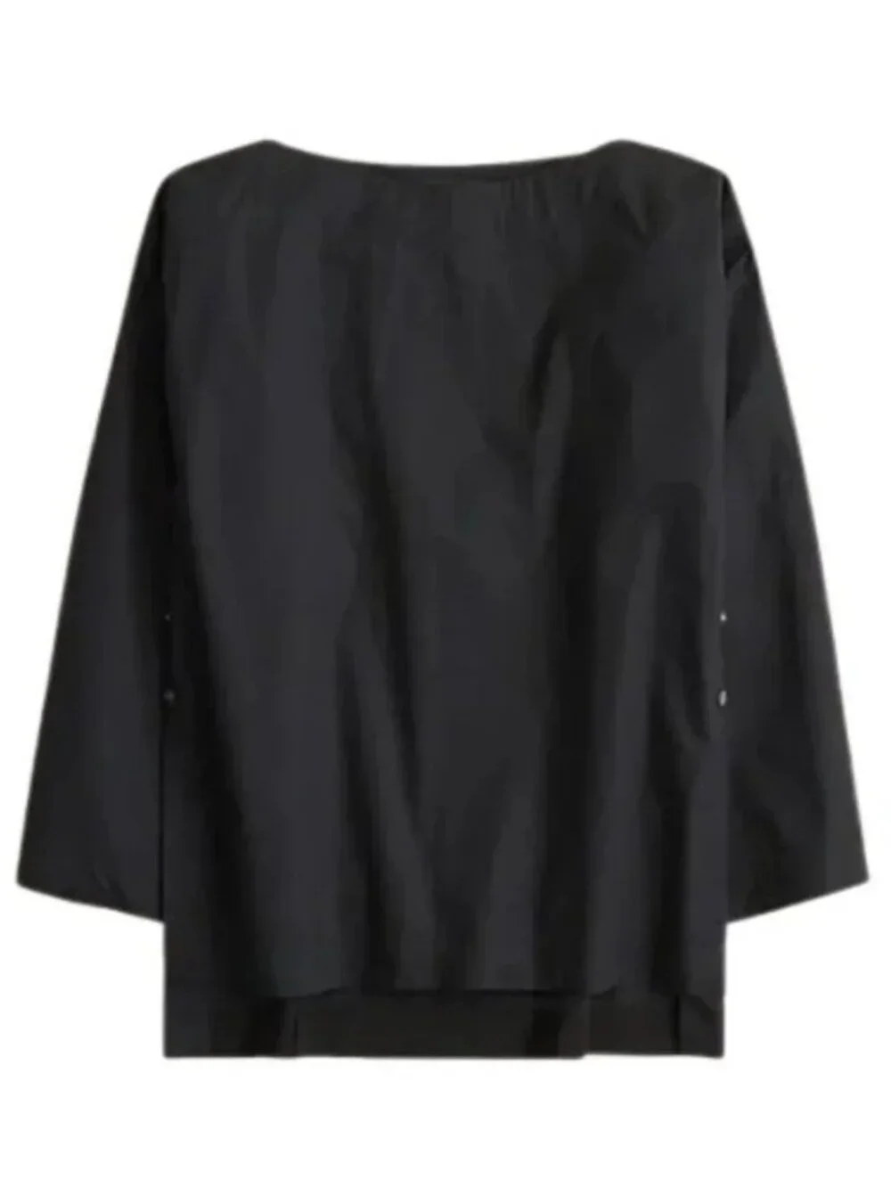 NWT J. Crew Womens Size Small Black Ciel Blouse Top in 100% Cotton Poplin NEW